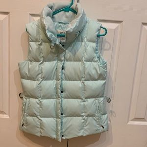 Eddie Bauer down vest, mint green. Medium